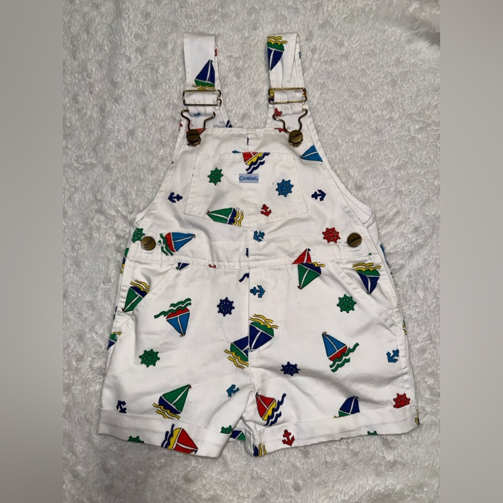 Vintage Carters sailboat shortalls